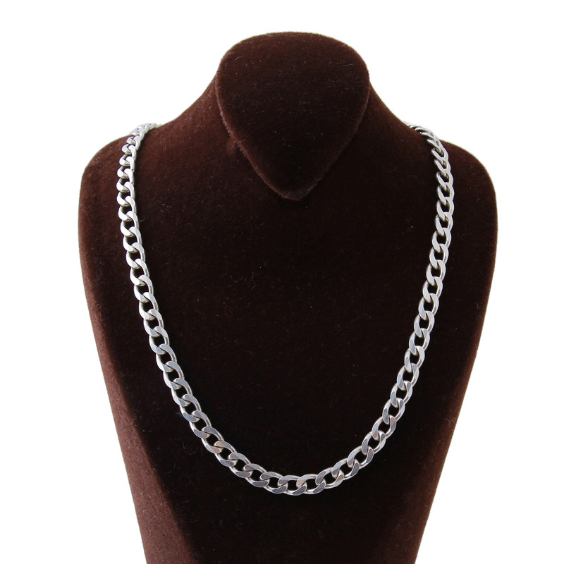 زنجیر نقره مردانه بازرگانی میلادی کد ZR_081